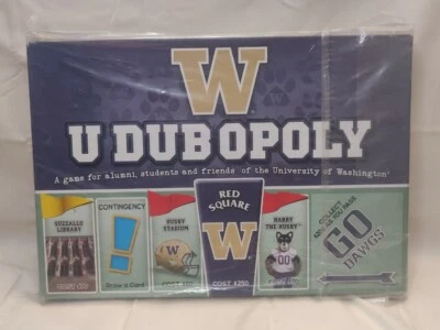 W Udubopoly Board Game University of Washington ~Very Good!  - Image 1 of 4