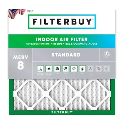 Filterbuy 20x20x1 Pleated Air Filters, Replacement for HVAC AC Furnace (MERV 8) - Image 1 of 4