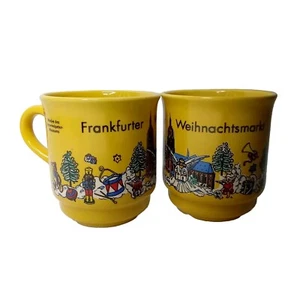 SCHIERLING 2 vintage mugs Frankfurter Weihnachtsmarkt German Christmas Markets  - Bild 1 von 9