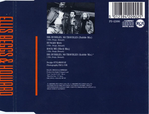 CD SINGLE Ellis, Beggs & Howard Big Bubbles, No Troubles Rca - Bild 1 von 1