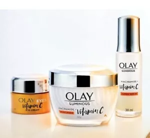 Olay Luminous Vitamin C Moisturiser, Serum and Eye Cream - 3pc Set - RRP $180 - Picture 1 of 4