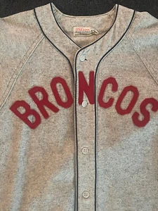 Calze pantaloni uniforme squadra di baseball BARSTOW BRONCOS Wilson anni '40 CA usa lana ⚾️ - Foto 1 di 19