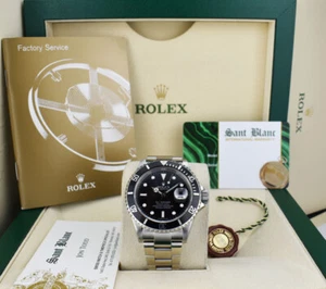 ROLEX - REHAUT 40mm Stainless Steel Submariner Black Dial 16610 - SANT BLANC - Picture 1 of 9