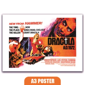 Dracula A.D. 1972 - Hammer Horror (Reproduction A3 Poster) - Imagen 1 de 4