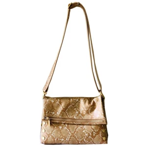 Hammitt VIP Umhängetasche groß Nieten Schlangenmuster Leder Reißverschluss Klappe - Bild 1 von 9