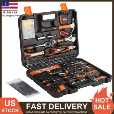 247-Piece Household Tool Set General Mechanic Hand Tool Set with Plastic Toolbox - Image 1 of 4
