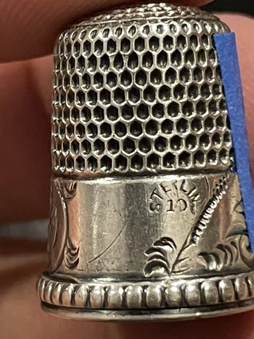 (3) Sterling Silver Sewing Thimble Cover