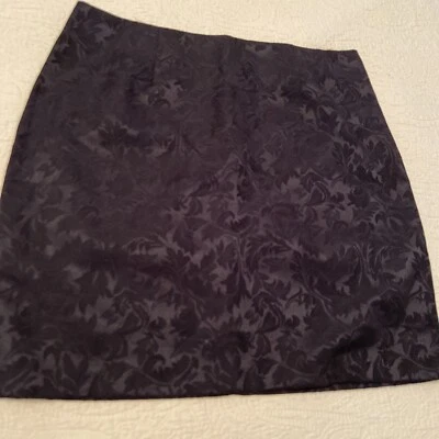 Falda Lápiz Recta Negra George Bonito Patrón Nueva con Etiqueta Talla 16 Foto 1 de 4