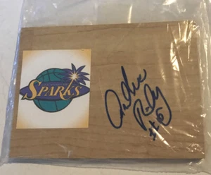 ANDREA RILEY Los Angeles SPARKS Basketball WNBA Signed Floor Tile 5" x 4" - Picture 1 of 1