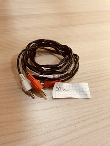 Cavo 50cm 2RCA-RCA maschio doppio prolunga cable stereo auto radio - Foto 1 di 1