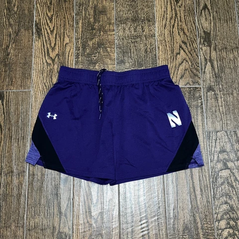 Womens Northwestern Wildcats Under Armour Heat Gear Soccer Shorts Loose Sz. L Cover