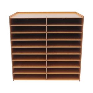 Briefablage Holz Schubladenbox Schreibtisch-Organizer Dokumentenablage 51.8*49CM - Bild 1 von 9