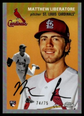 2023 Topps Chrome Platinum Matthew Liberatore 74/75 St. Louis Cardinals #87 - Image 1 of 2
