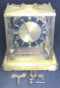 Schatz & Sohne W3 Triple-Chime Skeleton Mantel or Desk Clock - Needs Service - Picture 1 of 9