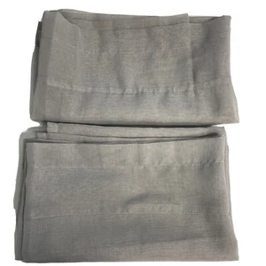 Gray Sheer Curtains 2-PANELS New/Open box Polyester Rod Pocket 52x64 - Picture 1 of 12