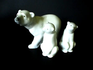 VINTAGE 1983 (3) DAISA EISBÄR MUTTER UND JUNGEN VON LLADRO - SPANIEN - Bild 1 von 7