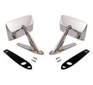 Mustang Door Mirror Pair Standard Non-Remote with Gaskets 1967 1968 - Foto 1 di 1