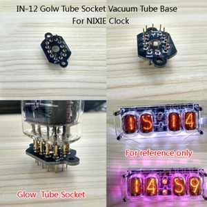 1PCS IN-12 Golw Tube Socket Vacuum Tube Base Gold Plated Pin 4 NIXIE Clock DIY - Picture 1 of 5