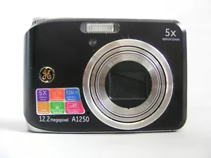 GE A1250 12.2MP 5x optischer Zoom kompakte Digitalkamera schwarz getestet funktioniert - Bild 1 von 12