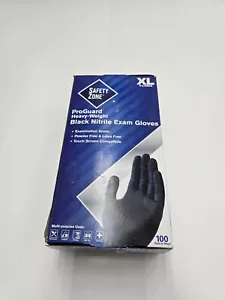 (QTY 100) Safety Zone Black Nitrile X-Large Powder Free Glove GNPR-XL-1-K - Picture 1 of 10