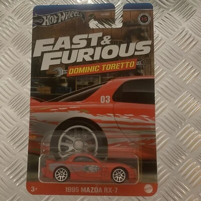 Hot Wheels 1995 Mazda RX-7 Fast & Furious 1:64 Mattel - Image 1 of 2