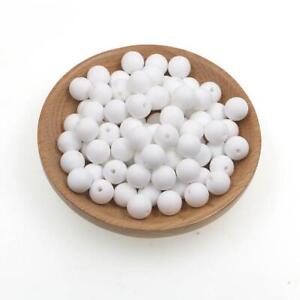100pcs Round Loose Silicone Beads Baby Jewelry Necklace Bracelet BPA Free 9mm