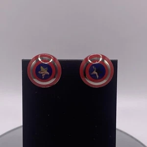 2015 Marvel Marke Edelstahl Captain America Schild Sammler Manschettenknöpfe - Bild 1 von 13