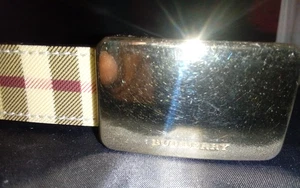 Cinturón Burberry Haymarket a Cuadros - Talla 40/100 - Hebilla Placa Dorada - Auténtico - Imagen 1 de 15