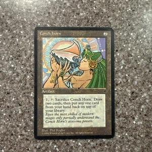 Magic: The Gathering MTG Fallen Empires Conch Horn LP - Picture 1 of 2