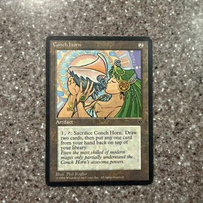 Magic: The Gathering MTG Fallen Empires Conch Horn LP - Image 1 of 2