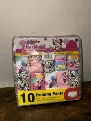 Disney Minnie Mouse 10 Pair Cotton Toddler Girls' Potty Training Pants - Size 4T - Image 1 of 3