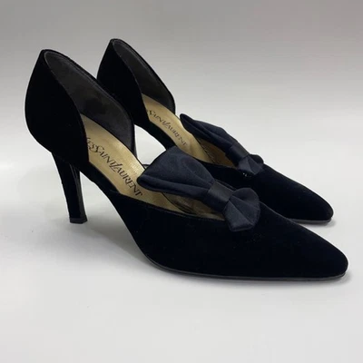 Tacones de salón lisos negros para mujer Yves Saint Laurent talla 7,5 Foto 1 de 4