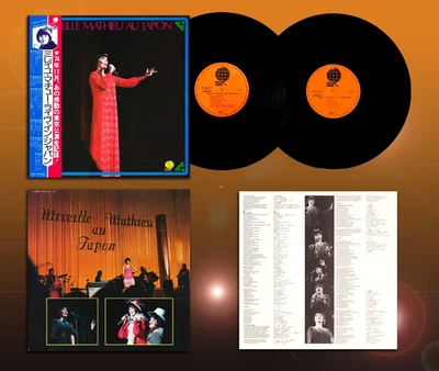 ''MIREILLE MATHIEU AU JAPON'' Rare Japan 2 LP 1974 Live Concert with OBI &Insert - Image 1 of 4