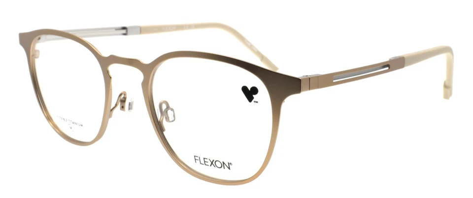 FLEXON E1150 712 Eyeglasses Matte Gold Silver Frame 49mm