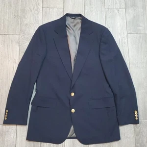 Polo University Club Ralph Lauren Mens Blazer 42 Blue Sport Coat Gold Buttons - Picture 1 of 12
