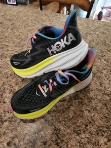 Hoka One One Clifton 9 Laufschuh Damen 7.5B F27223G schwarz mehrfarbig gelb - Bild 1 von 11