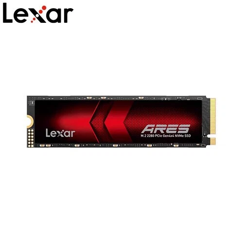 Lexar ARES 4T NVMe SSD PCIe Gen4x4 M.2 2280 3000TBW 7400MB/s - Image 1 of 1