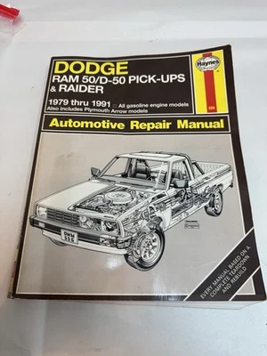 Manual de reparación automática Haynes 1979-1993 Dodge Ram 50/D-50 Pick-Ups Arrow Raider LIBRO Foto 1 de 3