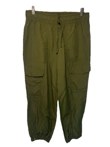 Old Navy Pants Women’s Sz Medium Green Cargo Quick Dry Zipper Legs Activewear - Picture 1 of 10