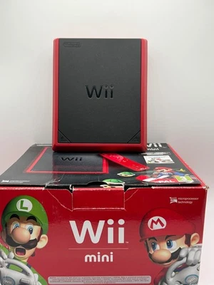 Console Nintendo Wii Mini rossa Completa di scatola + Manuali | Perfetta - Immagine 1 di 4