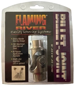 FLAMING RIVER FR1711 Universal Joint - NEW - 3/4" - 36 Spline Polished Billet - Picture 1 of 2