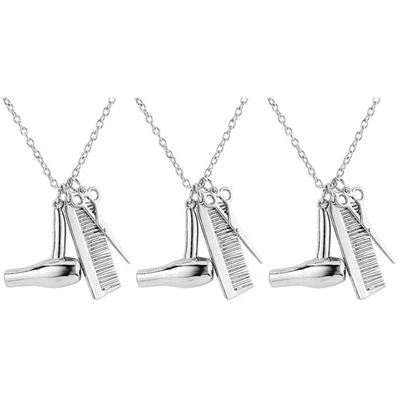  3 stücke Schere Kamm Anhänger Halskette Pullover Kette Tolles Geschenk für - Bild 1 von 4
