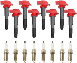 Ignition Coil & Spark Plugs For Porsche Cayenne 4.8L 08-18 Panamera 4.8L 10-16 - Foto 1 di 6