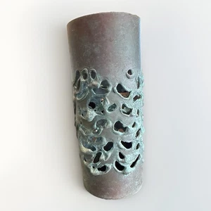 ROBERT STANTON Fackelschliff Bronze Zylinder schwer Grünspan Patina Seattle - Bild 1 von 4