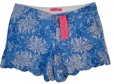 Pantalones Cortos Lilly Pulitzer The Butter Cup Para Mujer Talla 10 Azul Floral 5" Nuevos con Etiquetas Foto 1 de 4