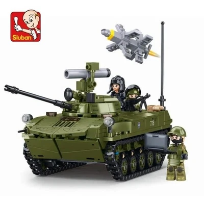 🪖 530PCS BMD-2S Vehículo de Combate - ¡Modelo de Juguete de Bloque de Tanque de Paracaídas del Ejército! Foto 1 de 4