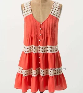 NUOVO Anthropologie Melisande Tank di Vanessa Virginia taglia 8 - Foto 1 di 3
