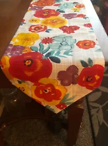 Table Runner Handmade Unlined Flea Market Floral Pioneer Woman Fabric 9" x 32" - Picture 1 of 3