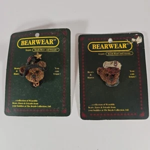 Lotto di 2 spilla Boyds Bears BearWear orsetto strega e orsetti da baseball 2,5" - Foto 1 di 8