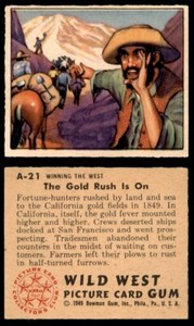 1949 Bowman Wild West #A-21 Gold Rush Is On NM *AA-3929* *TRX0822*
